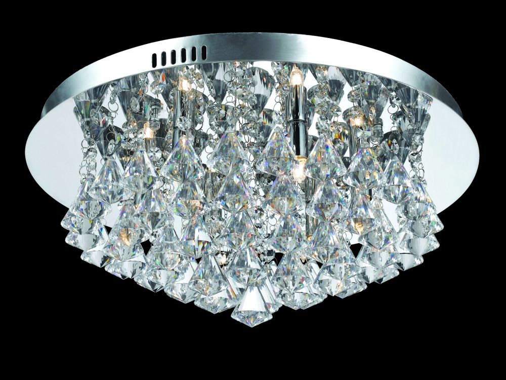 Impex - Parma 6 Light Flush - Chrome