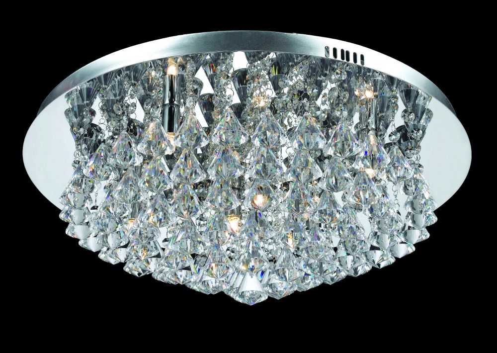 Impex - Parma 8 Light Flush - Chrome