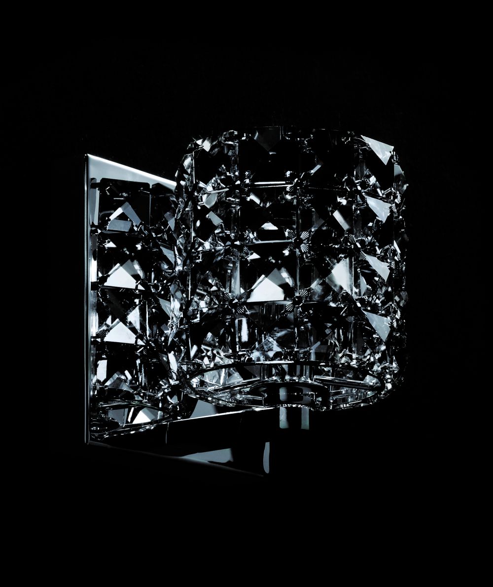 Impex - Veta K9 Crystal Wall Light - Chrome