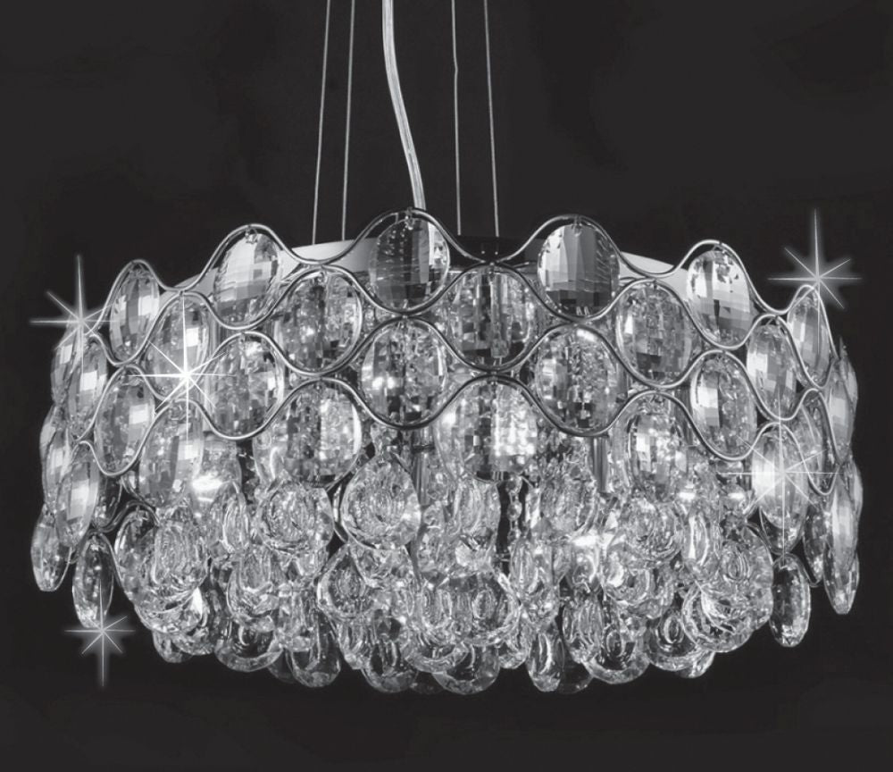 Impex - Raina 8 Light Crystal - Chrome