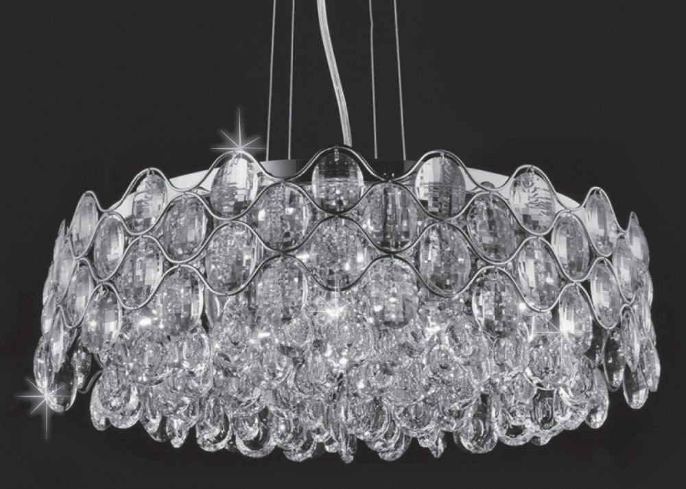 Impex - Raina 12 Light Chandelier - Chrome