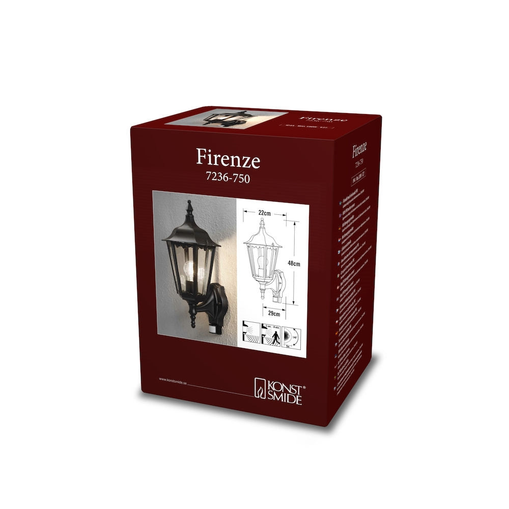 Konstsmide - Firenze Up Light PIR M. Black