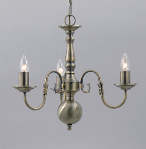 Impex - Flemish Chandelier - Antique Brass