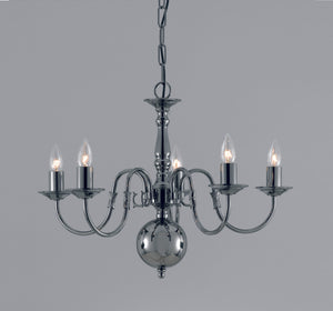 Impex - Flemish Chandelier 5 - Gunmetal