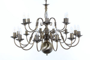 Impex - Flemish Chandelier 18 - Antique Brass