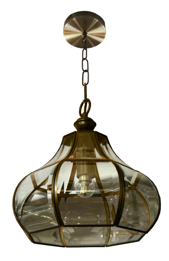 Impex - Braga 1 Light Lantern - Antique Brass