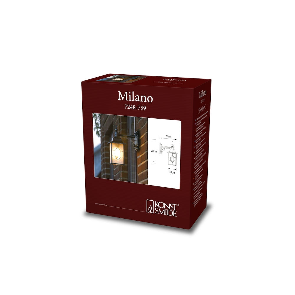 Konstsmide - Milano Down Light Black/Silver