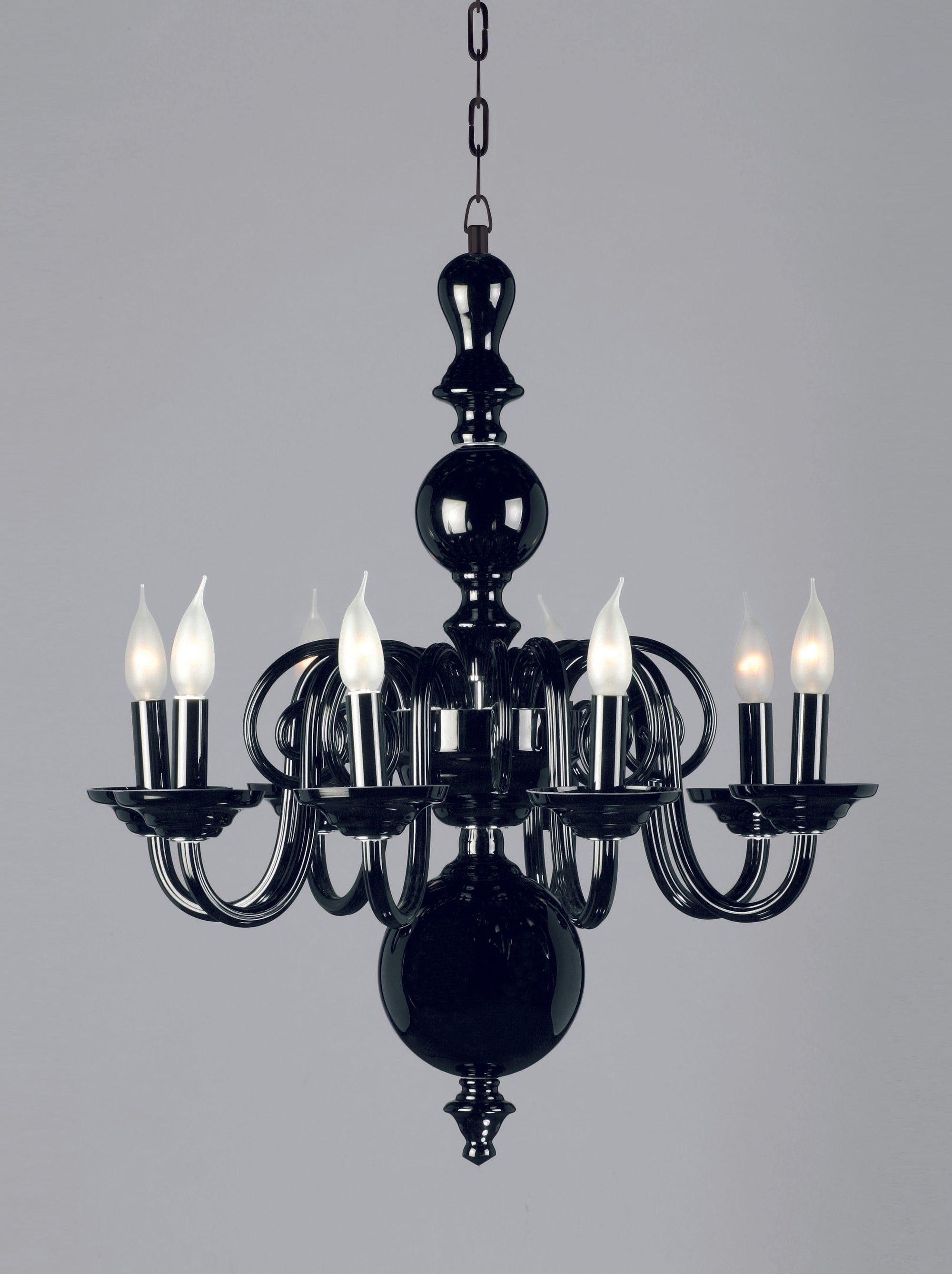 Impex - Salas Glass Chandelier - Black