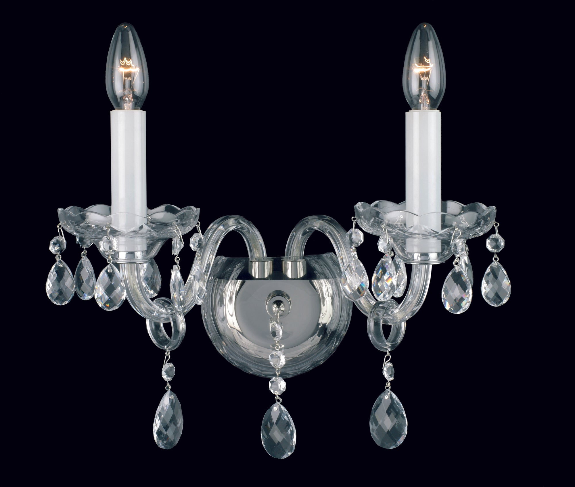 Impex - Dolni Crystal Wall Light - Nickel