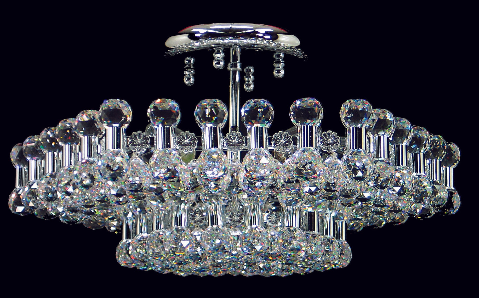 Impex - Ancona Hex Crystal Balls - Chrome