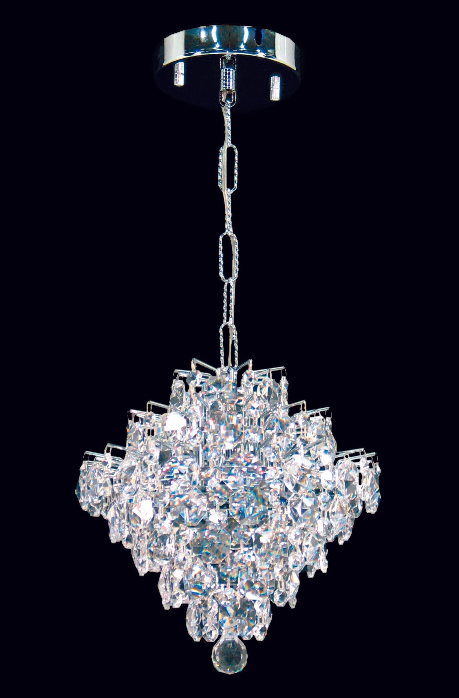 Impex - Diamond Crystal Chandelier - Chrome