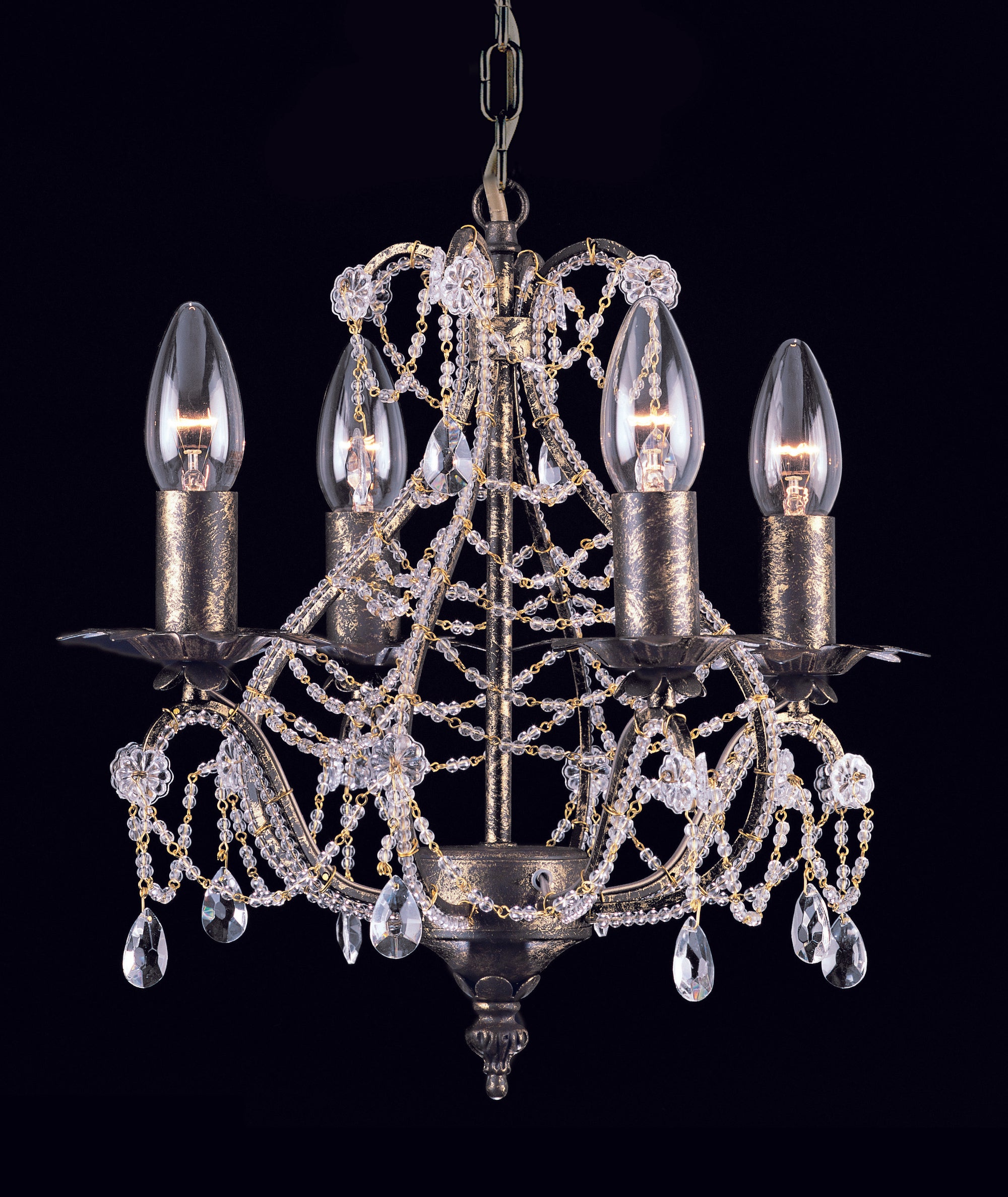 Impex - Montpellier Beaded Light - Antique Bronze