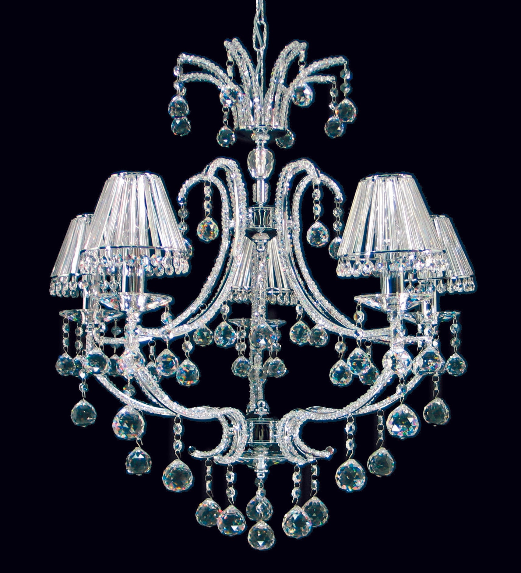 Impex - Perpignan Beaded Crystal Light - Chrome