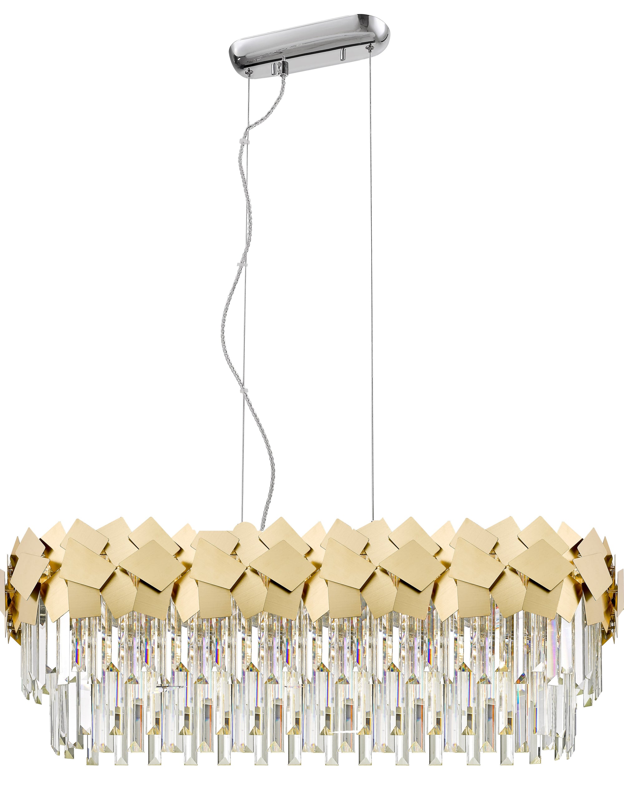 Impex - Celine 6 Isle Light Crystal - Gold