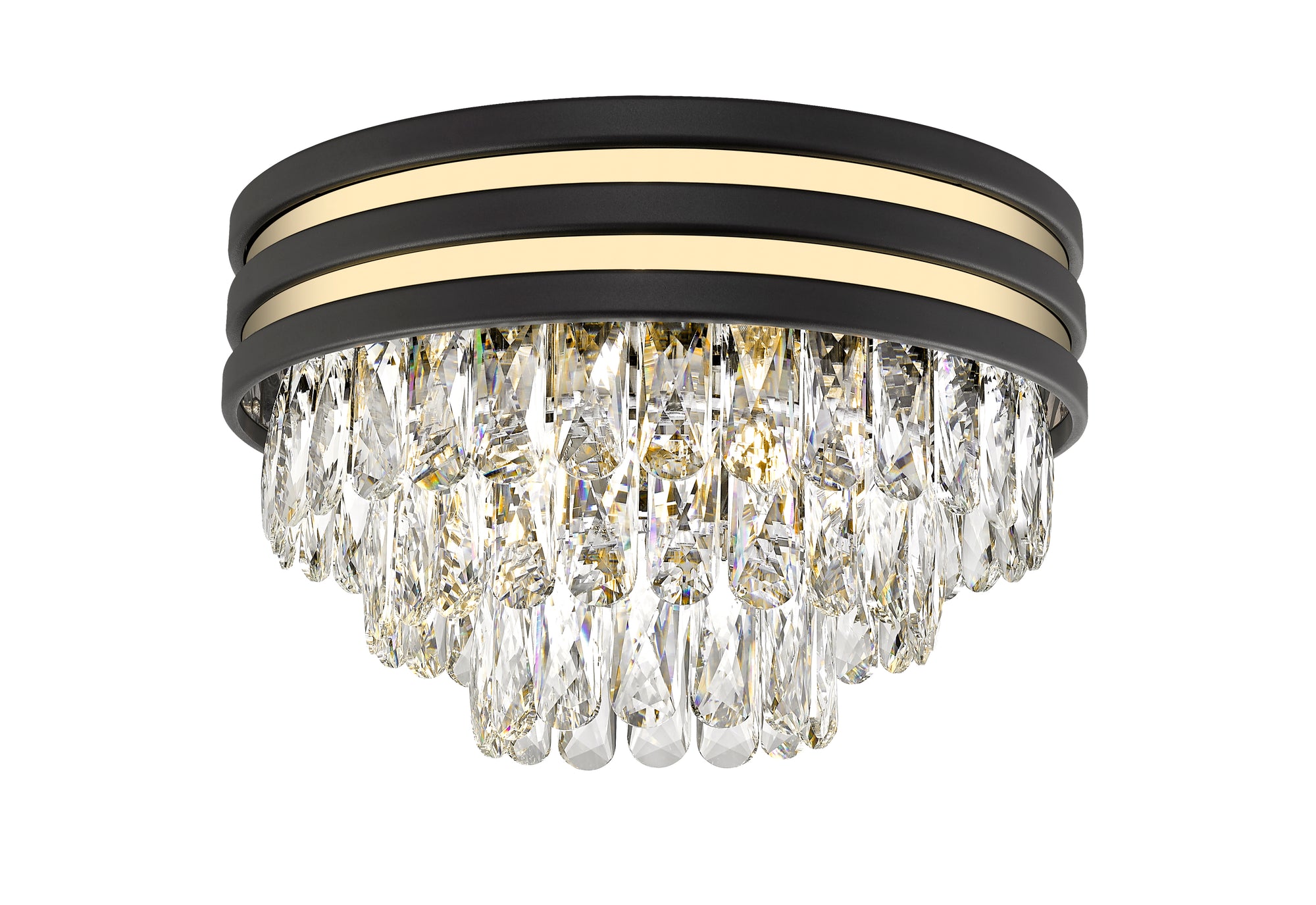 Impex - Cuba 4 Light Flush - Gold/Matt Black