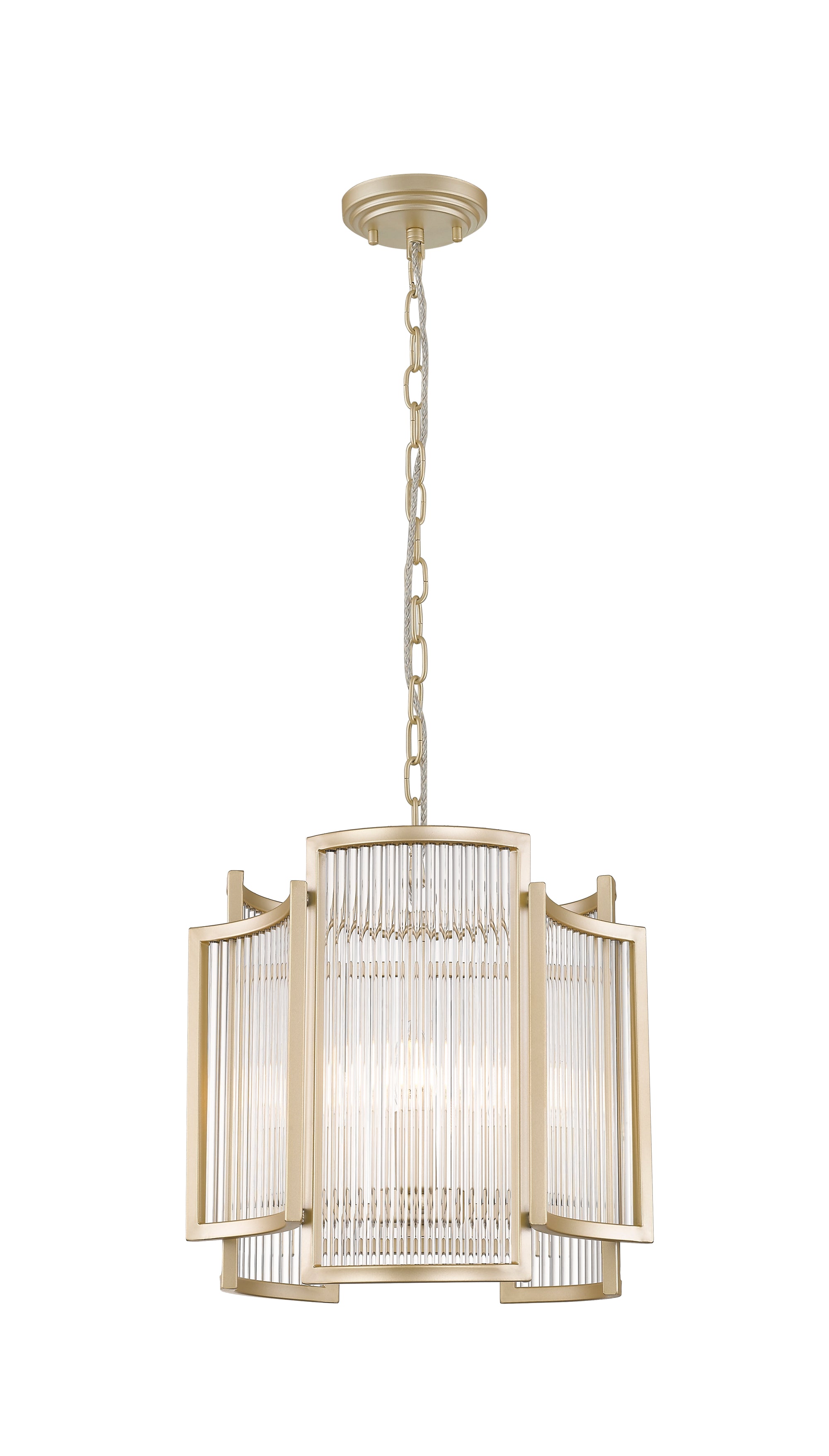 Impex - Antigua 3 Light Pendant - Matt Gold