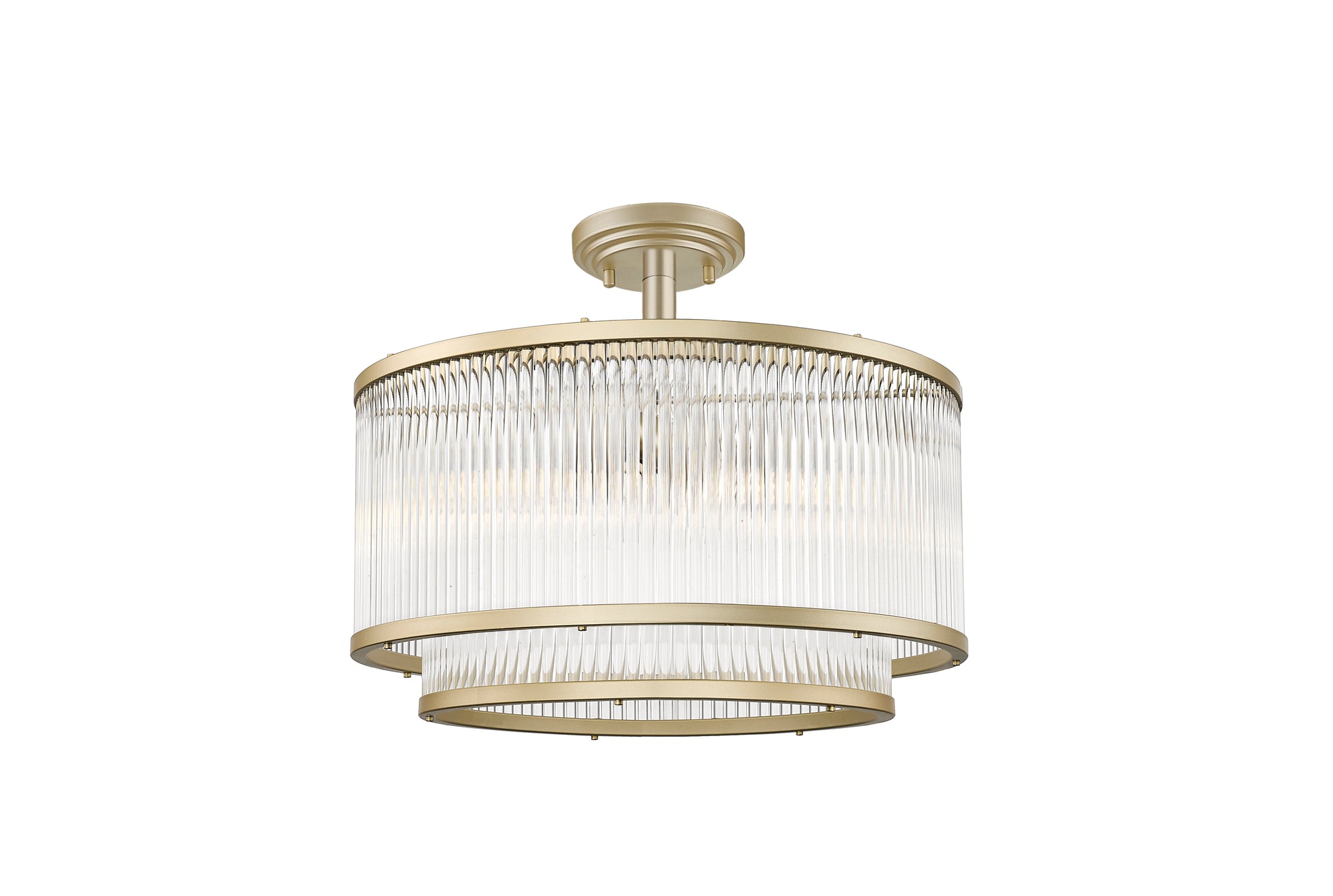 Impex - Antigua 5 Light Semi Flush - Matt Gold