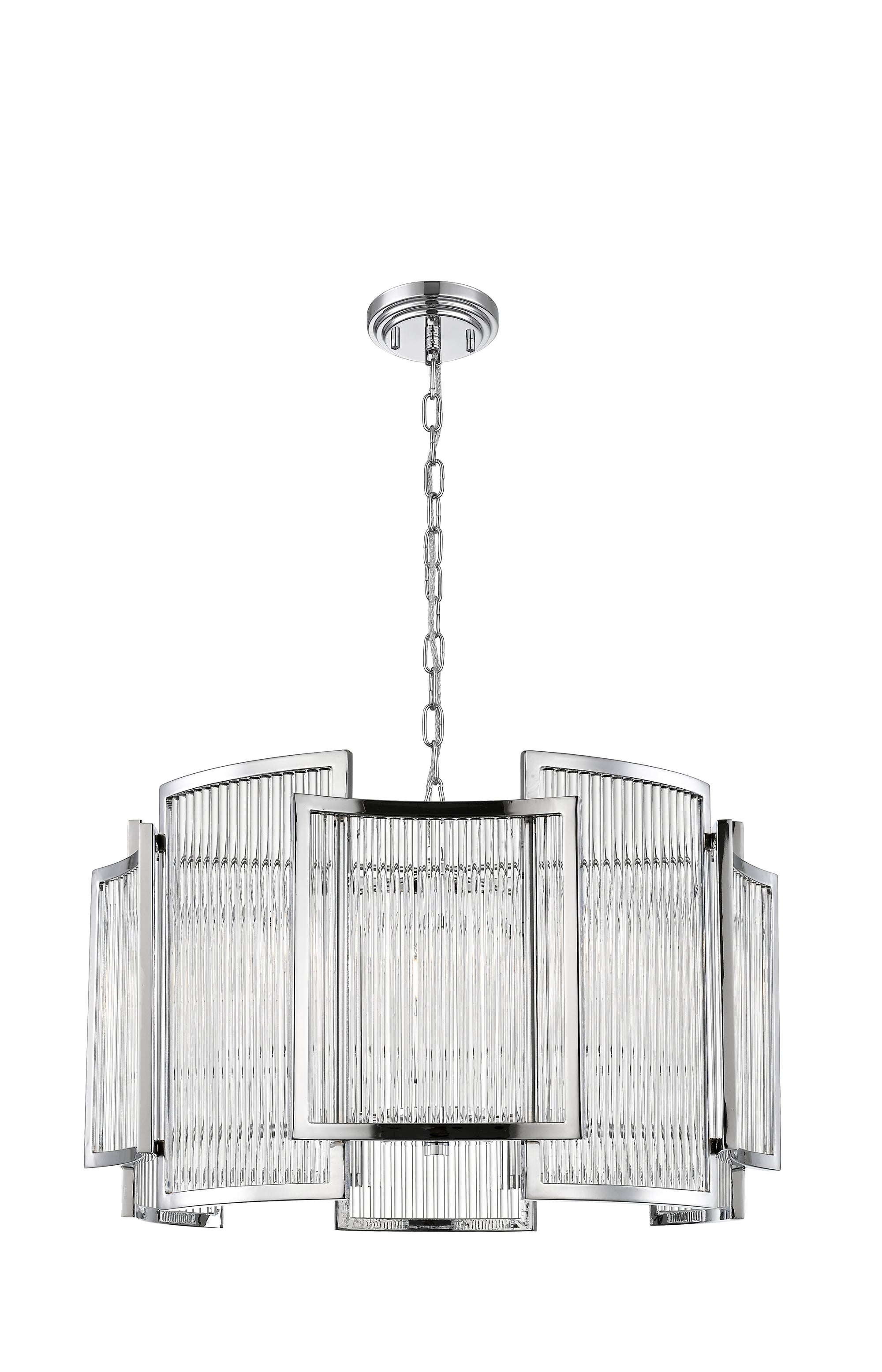 Impex - Antigua 5 Light Pendant - Chrome