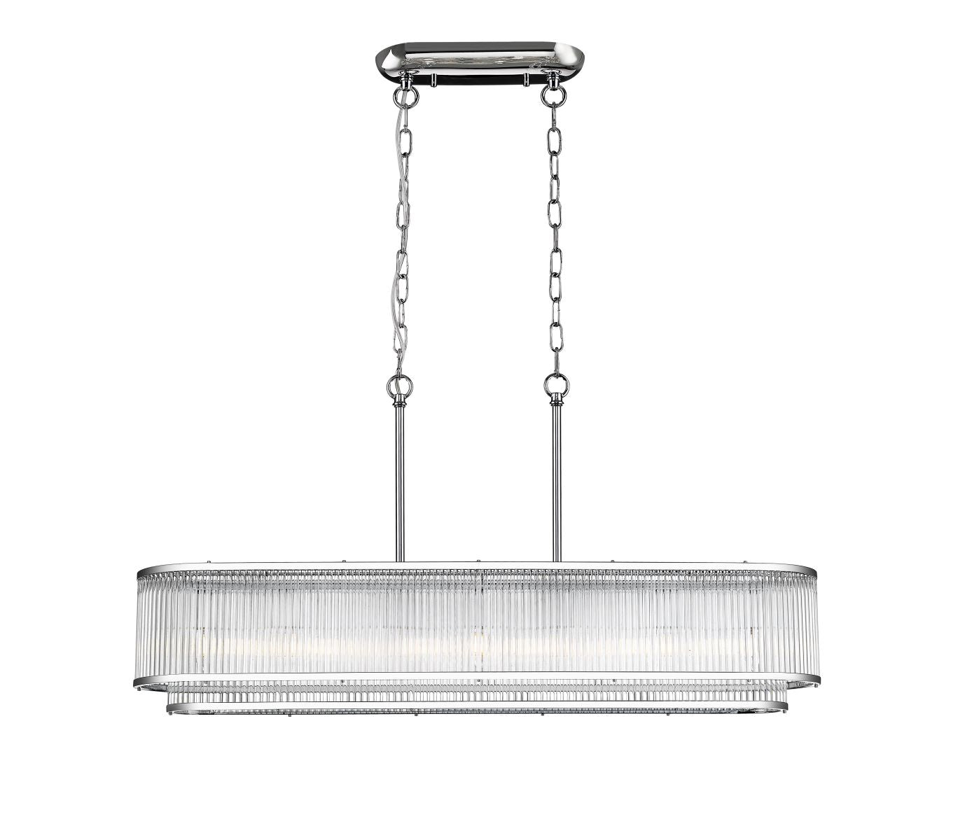 Impex - Antigua 7 Light Tiered OBL - Chrome