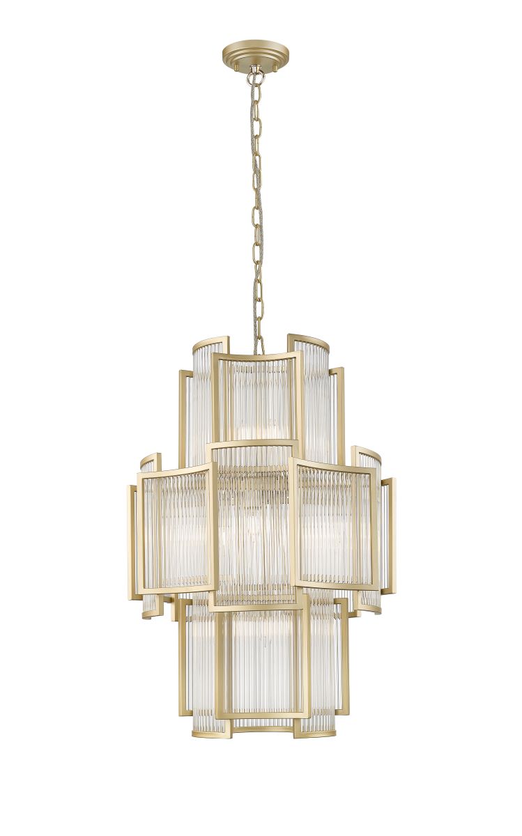 Impex - Antigua 11 Light Pendant - Matt Gold