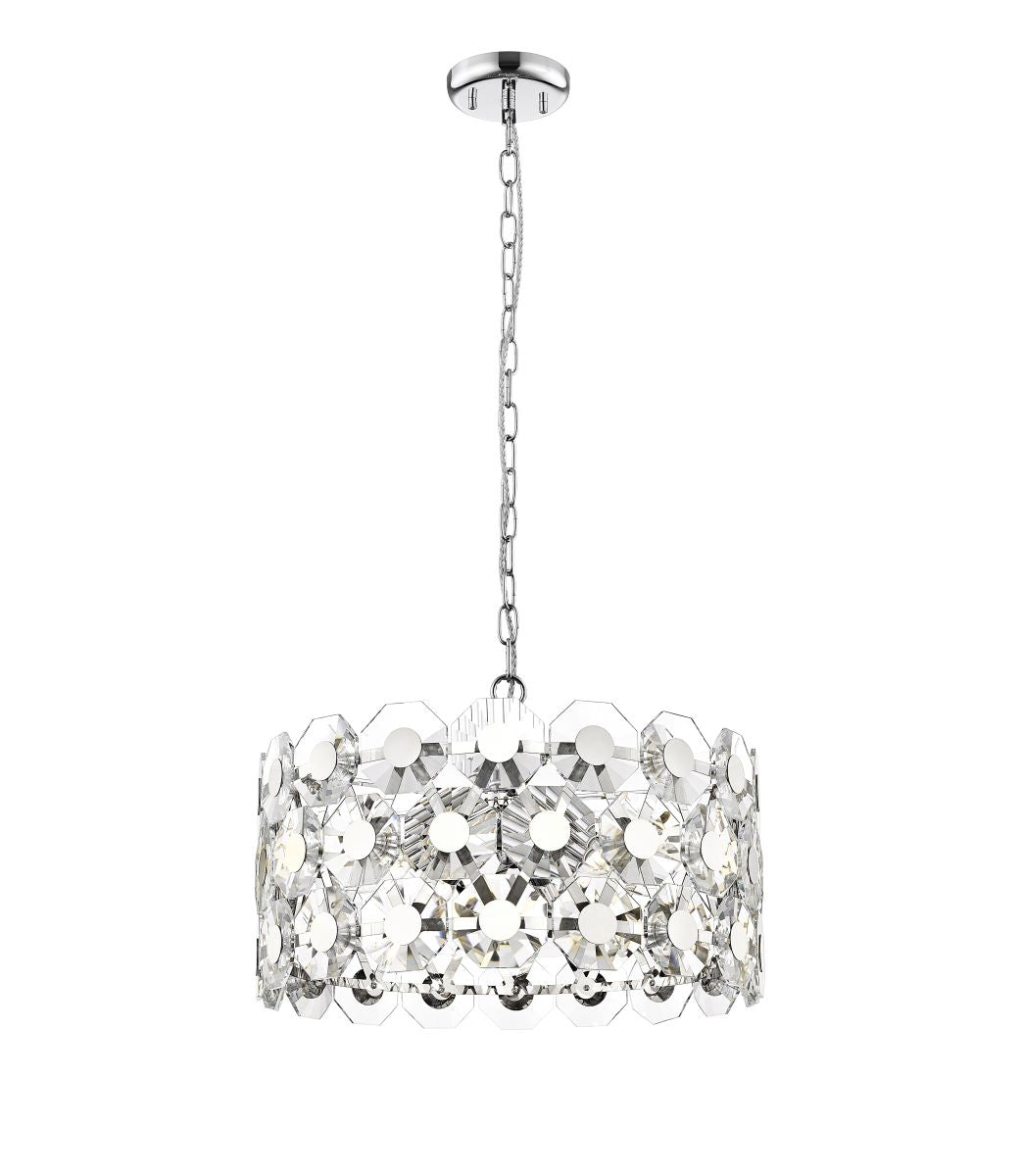 Impex - Bahamas 6 Light Pendant - Chrome