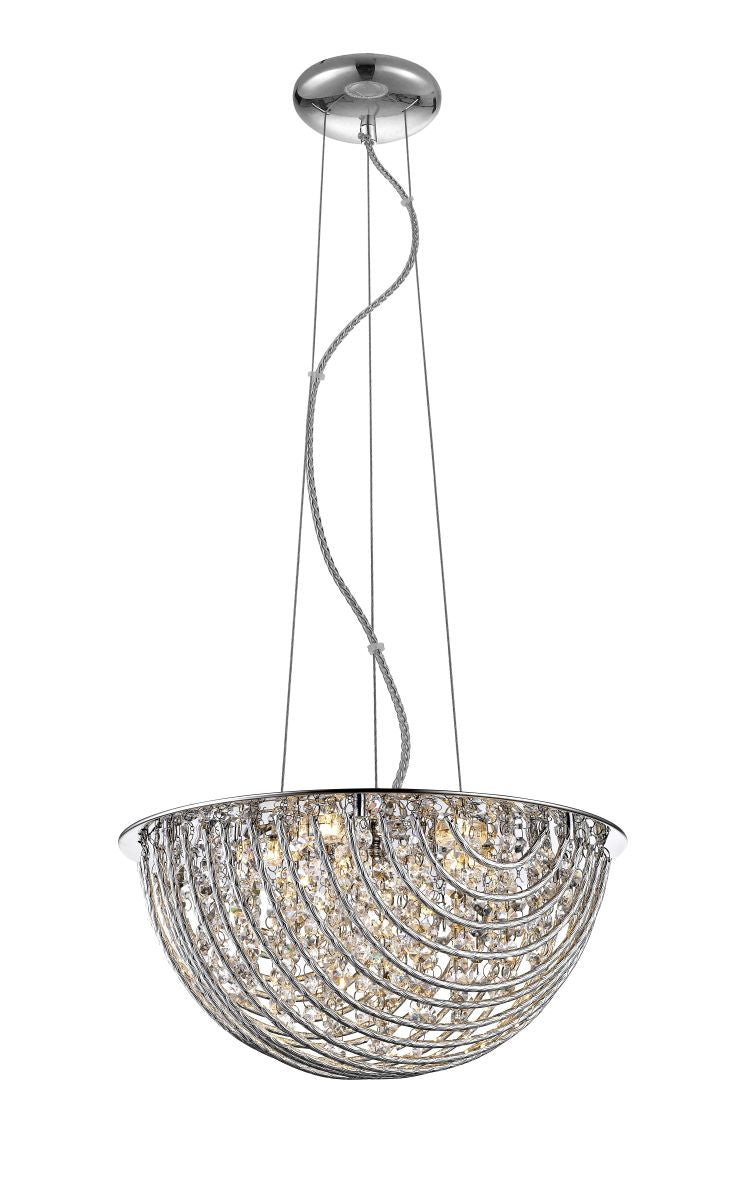 Impex - Millie 5 Light Crystal - Chrome