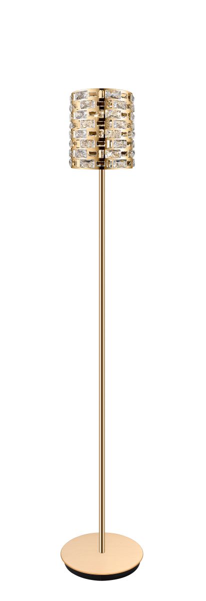 Impex - Lola Crystal Floor Lamp - Gold