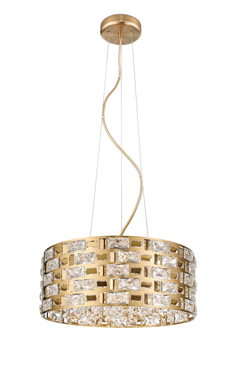 Impex - Lola 6 Light Crystal - Gold