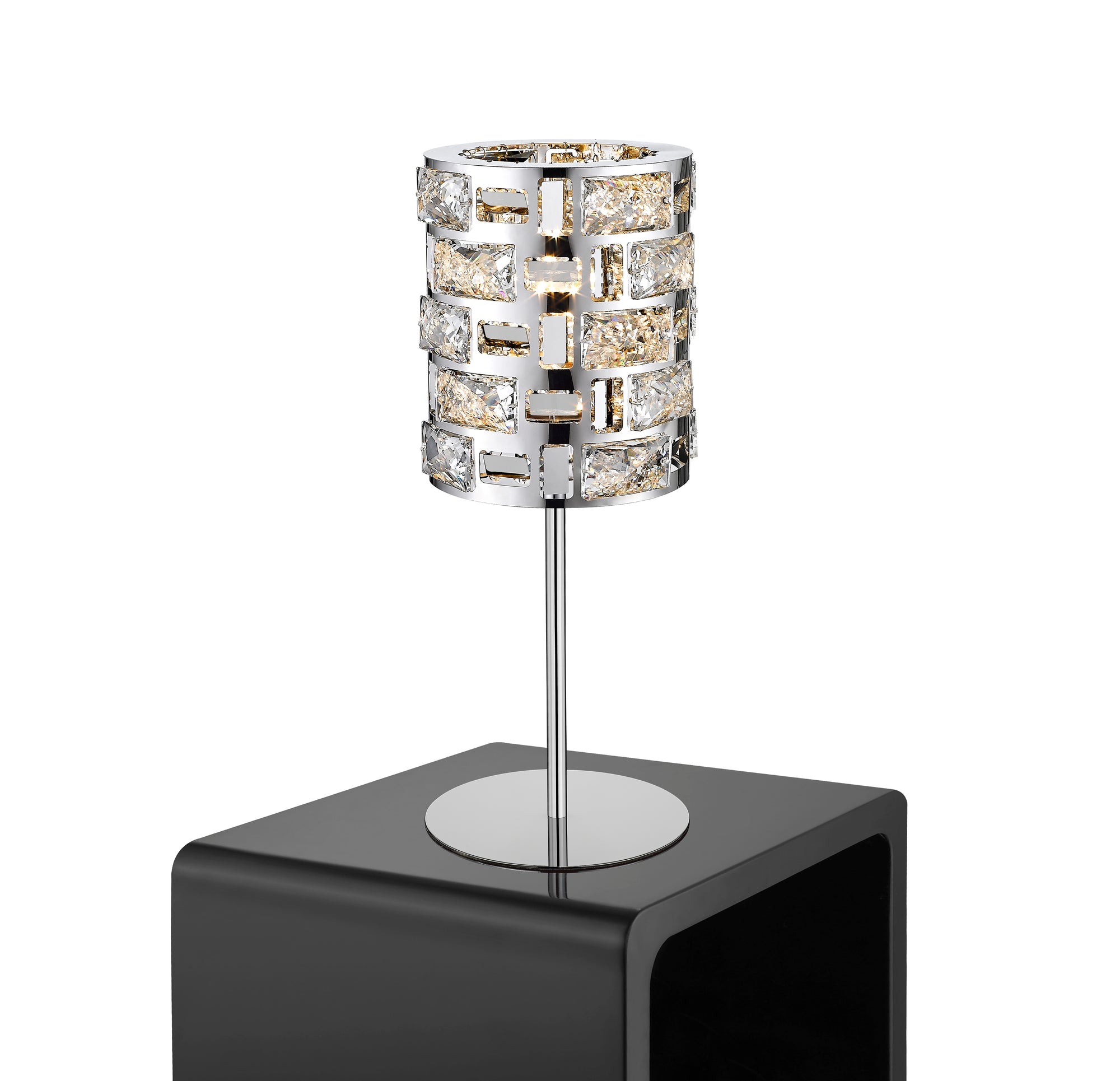 Impex - Lola Crystal Table Lamp - Chrome