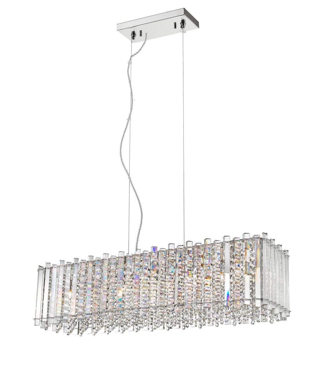 Impex - Clara Oblong Pendant - Chrome