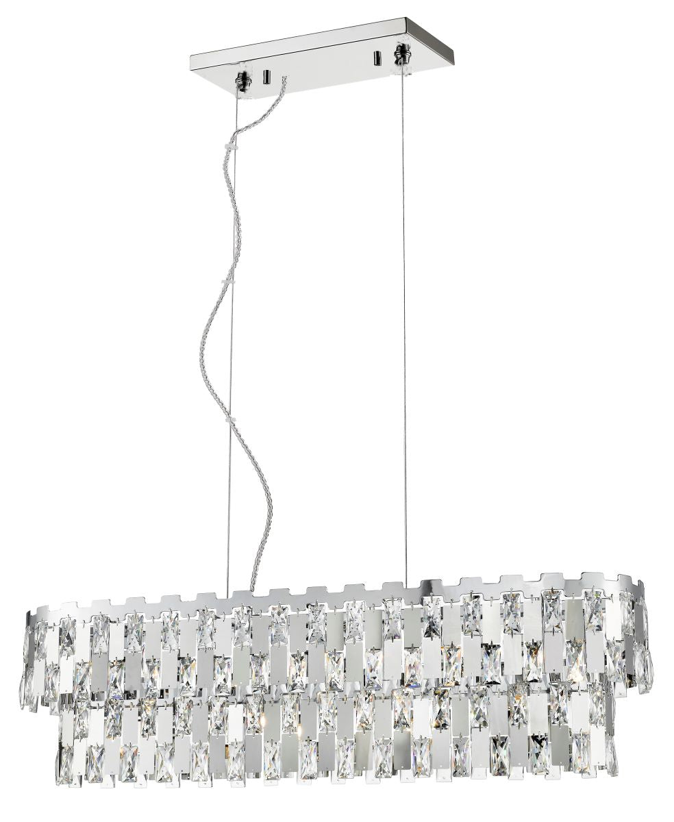 Impex - Alma 9 Light Crystal OBL - Chrome