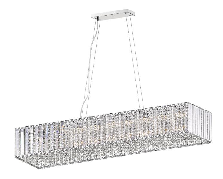 Impex - Diore 11 Light Crystal OBL - Chrome