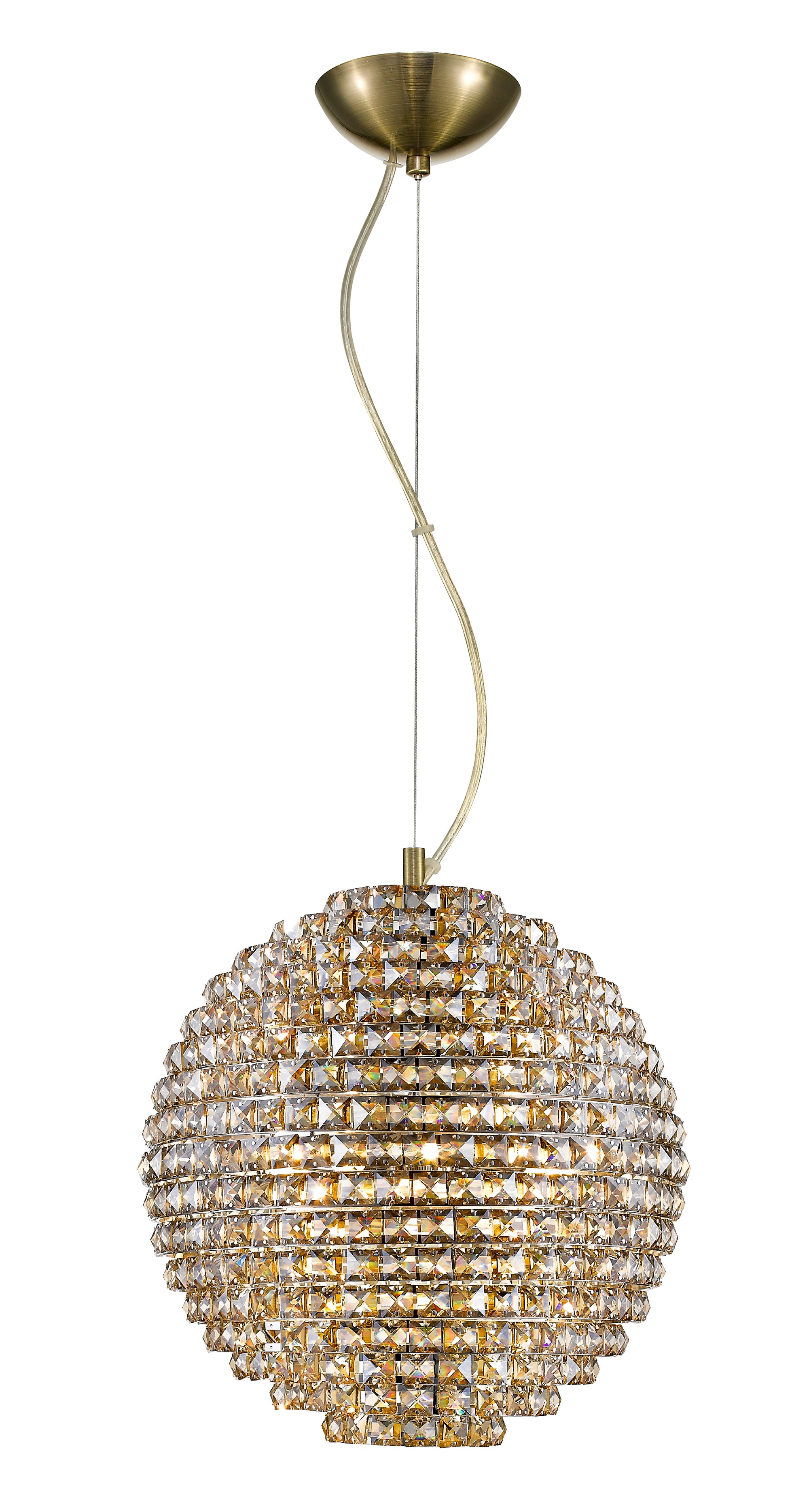 Impex - Nord 5 Light Large Hanging - Antique Brass