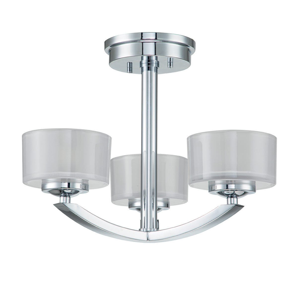 Hinkley - Meridian 3 Light Semi-Flush - Polished Chrome