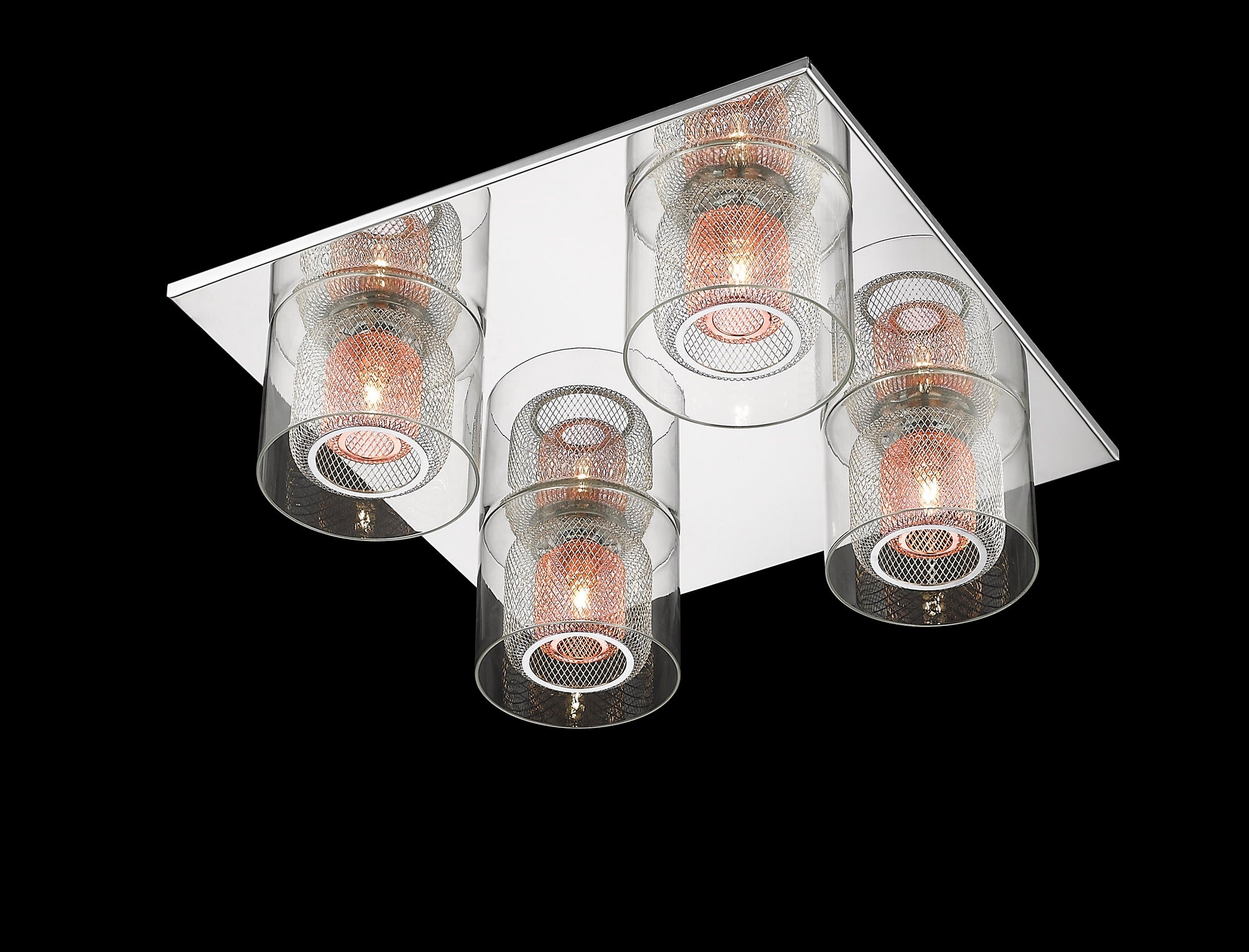 Impex - Laure Glass Copper Mesh Flush