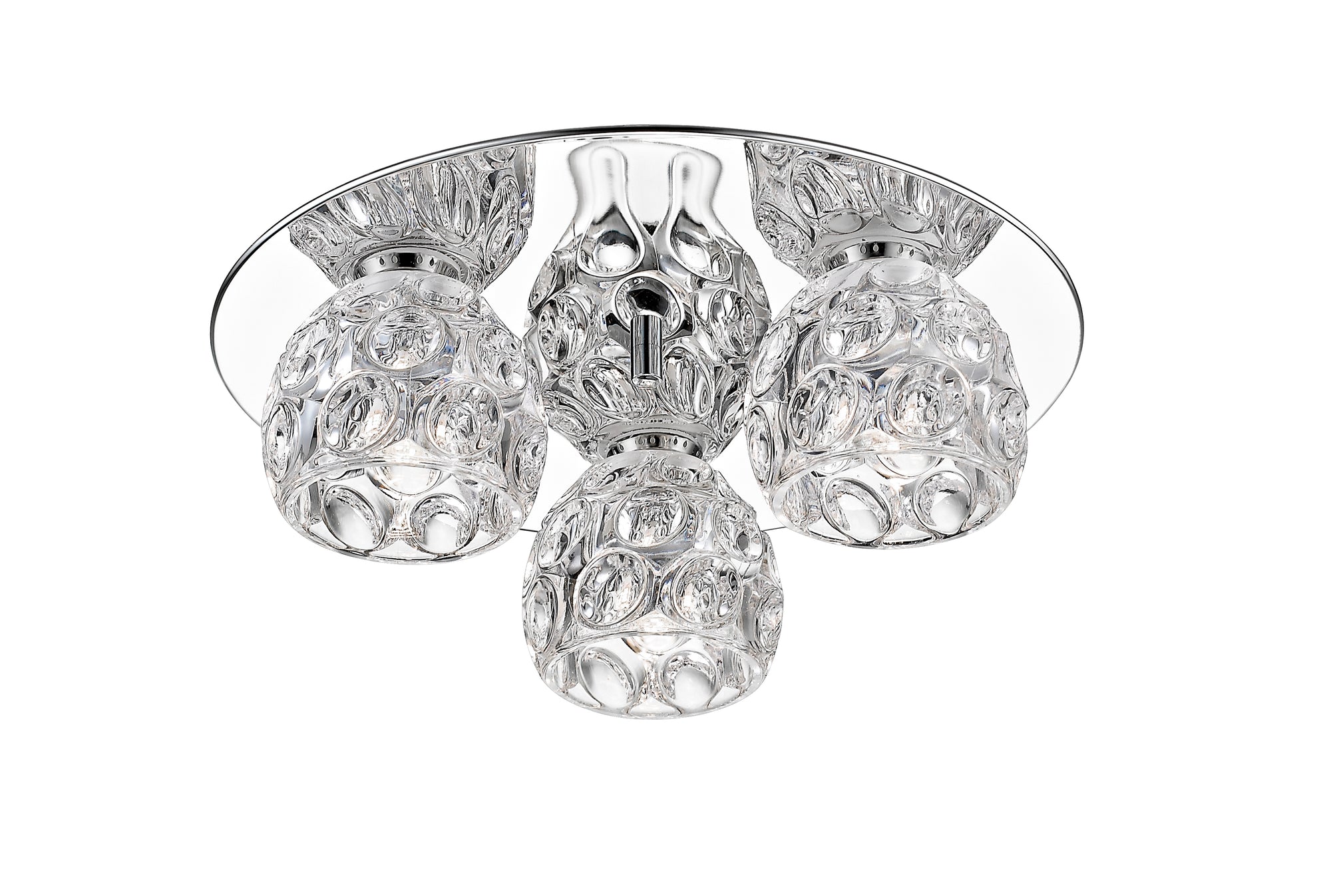 Impex - Clea 3 Light Flush - Chrome