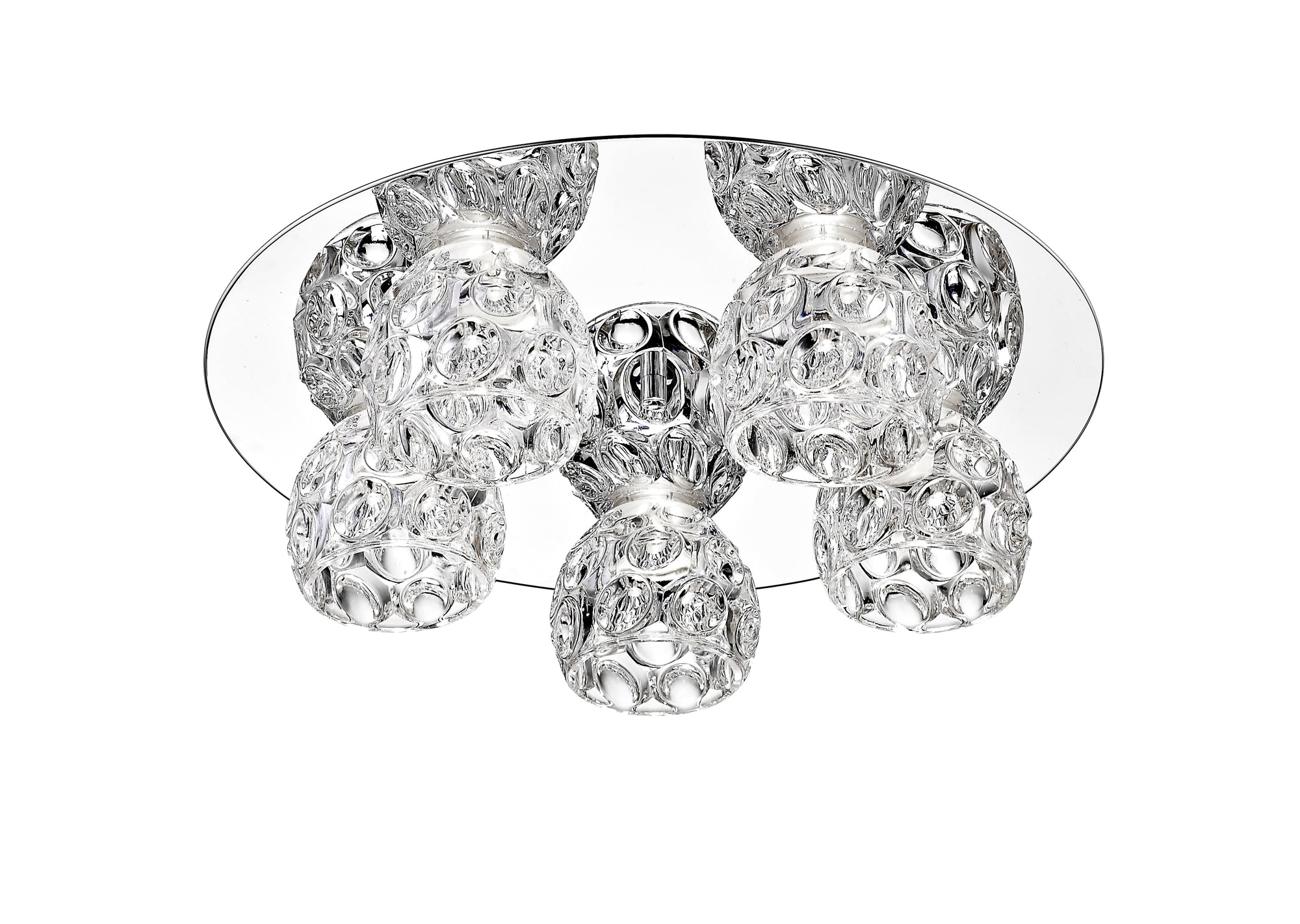 Impex - Clea 5 Light Flush - Chrome