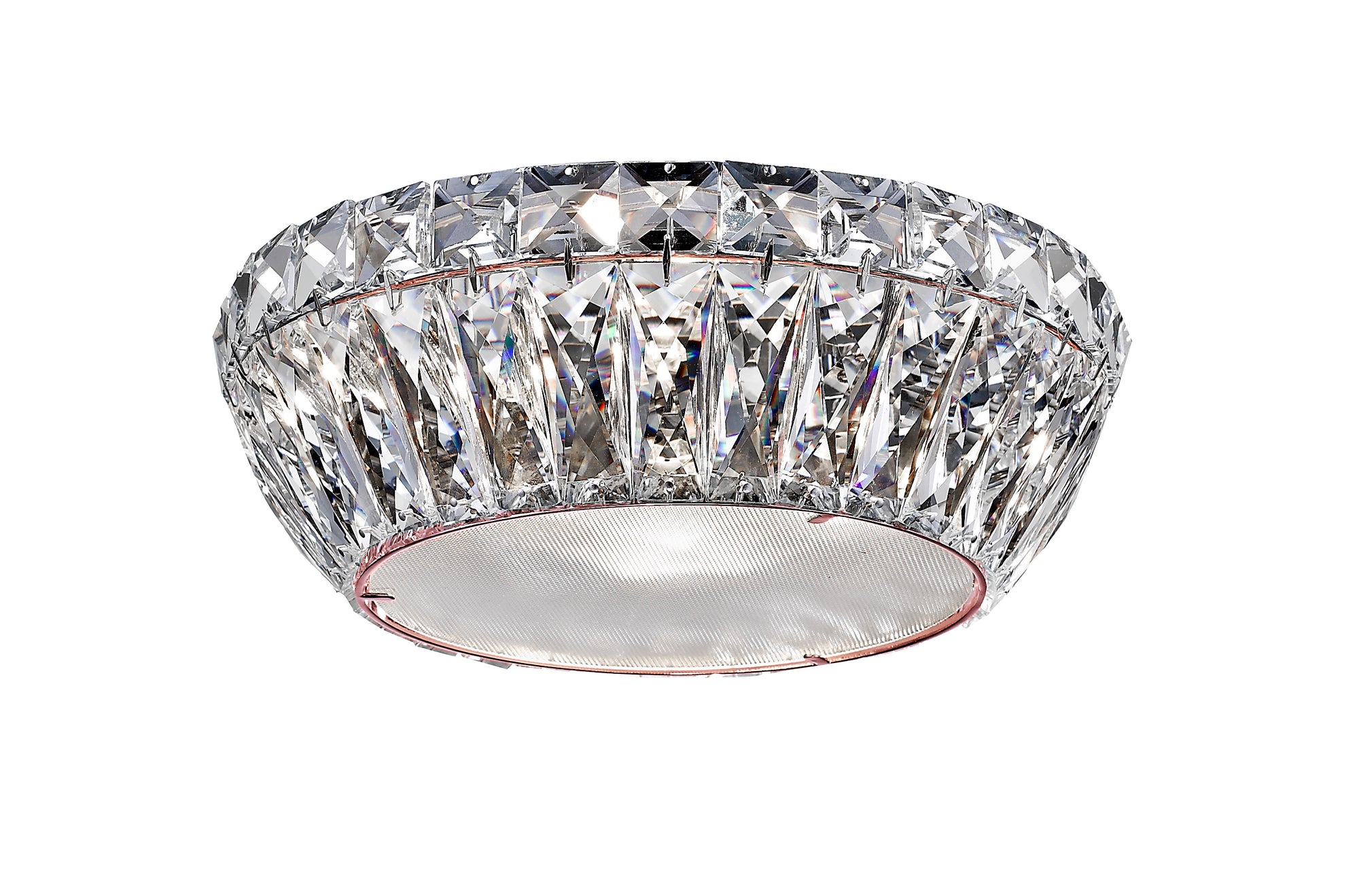 Impex - Armel 4 Light Crystal Flush - Rosy Gold