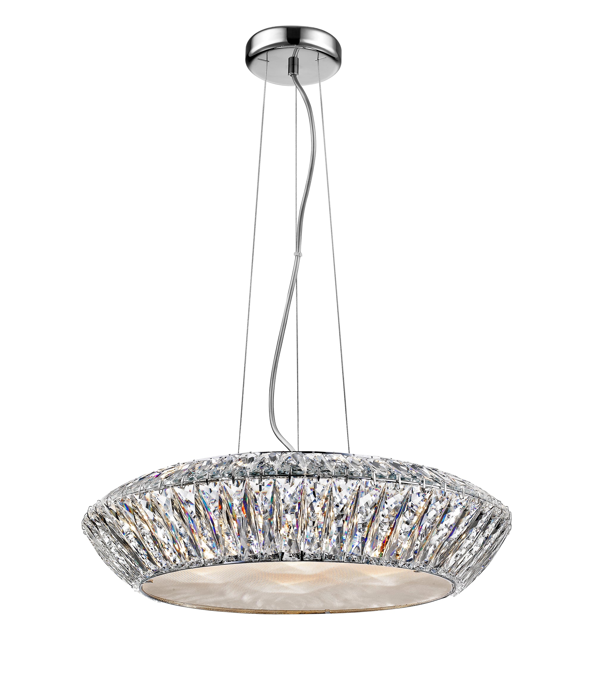 Impex - Armel 7 Light Crystal Pendant - Chrome