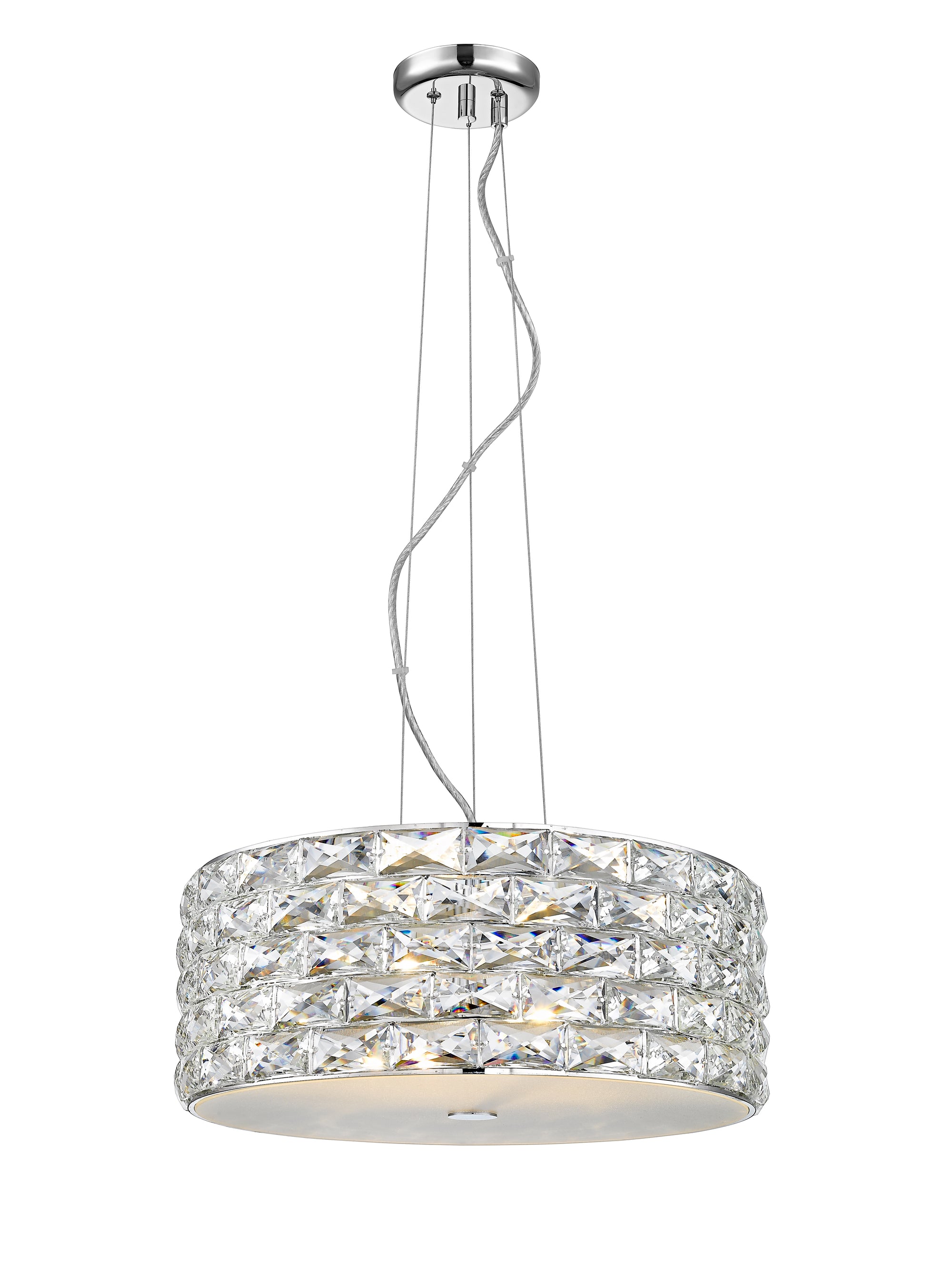 Impex - Aruba 5 Light Crystal Pendant - Chrome