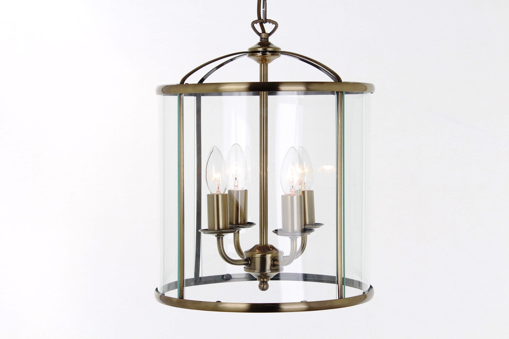 Impex - Orly Round Lantern 4 Light - Antique Brass