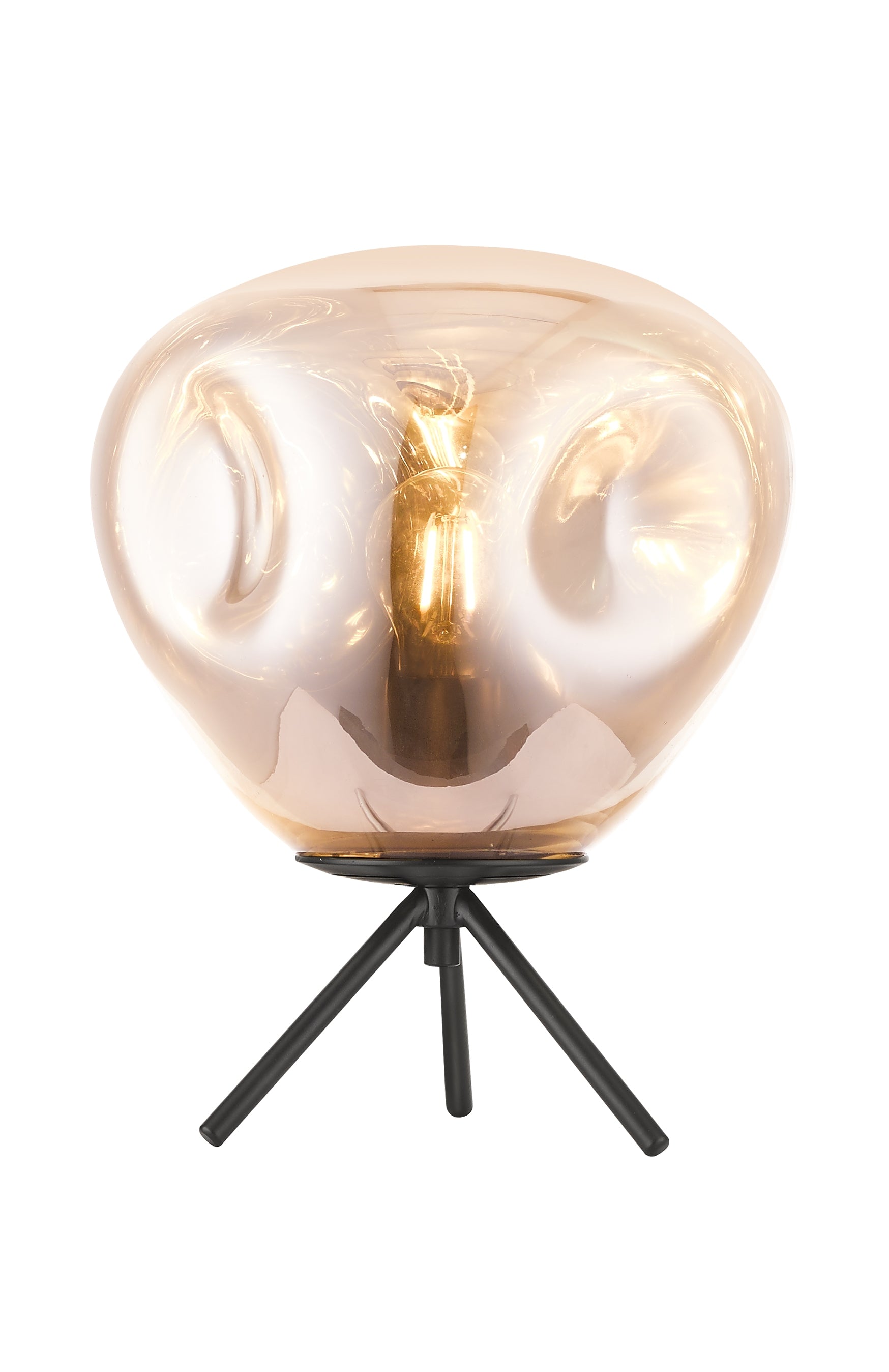 Impex - Nina 1 Light Table Lamp - Gold/Black