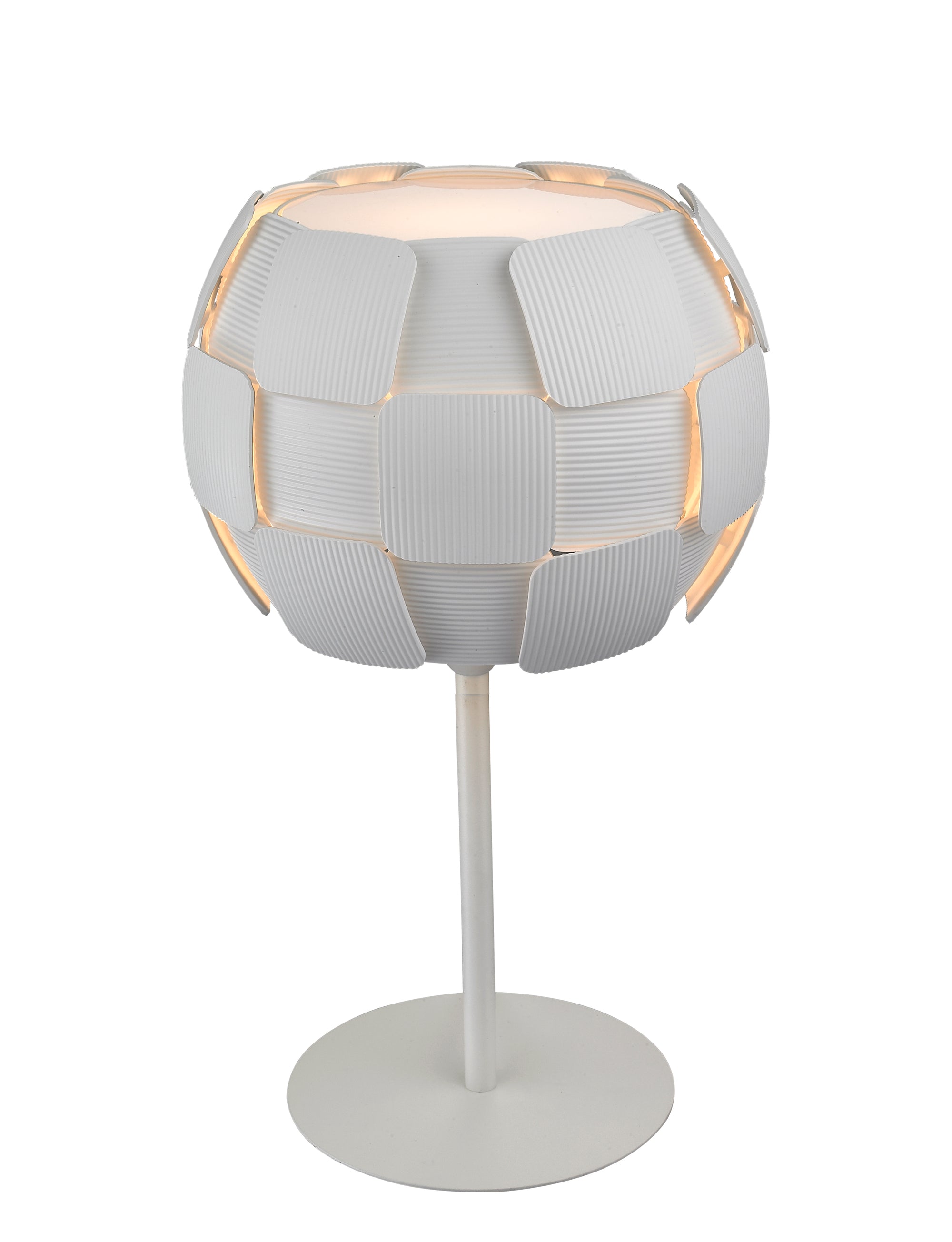 Impex - Brigitte White Squares Table Lamp