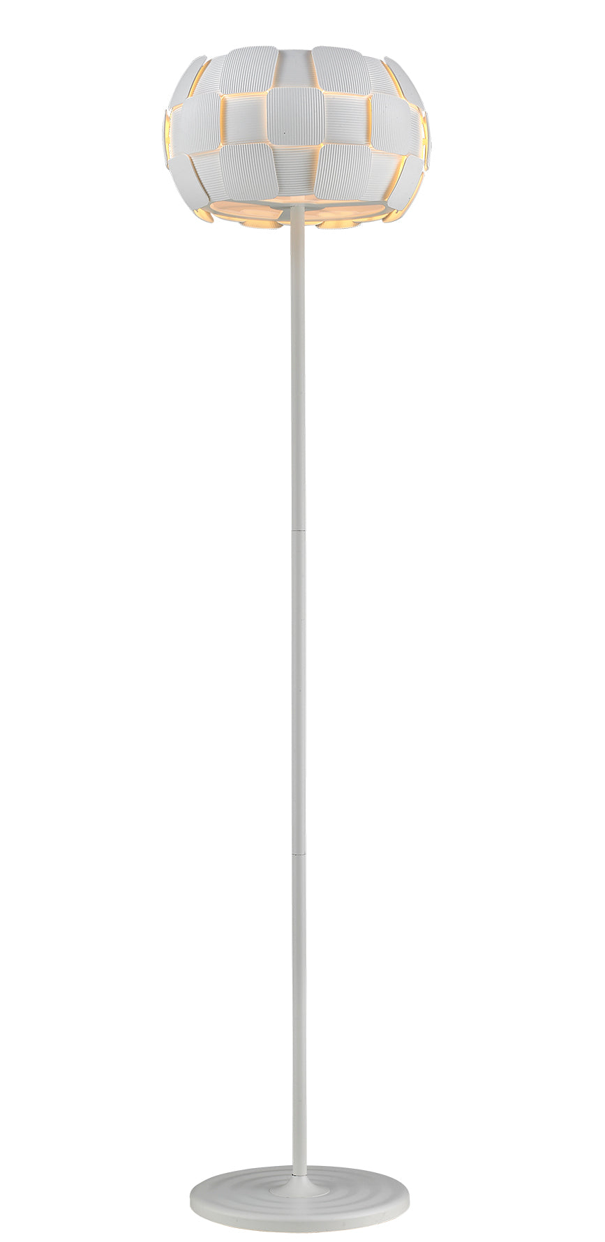 Impex - Brigitte White Squares Floor Lamp