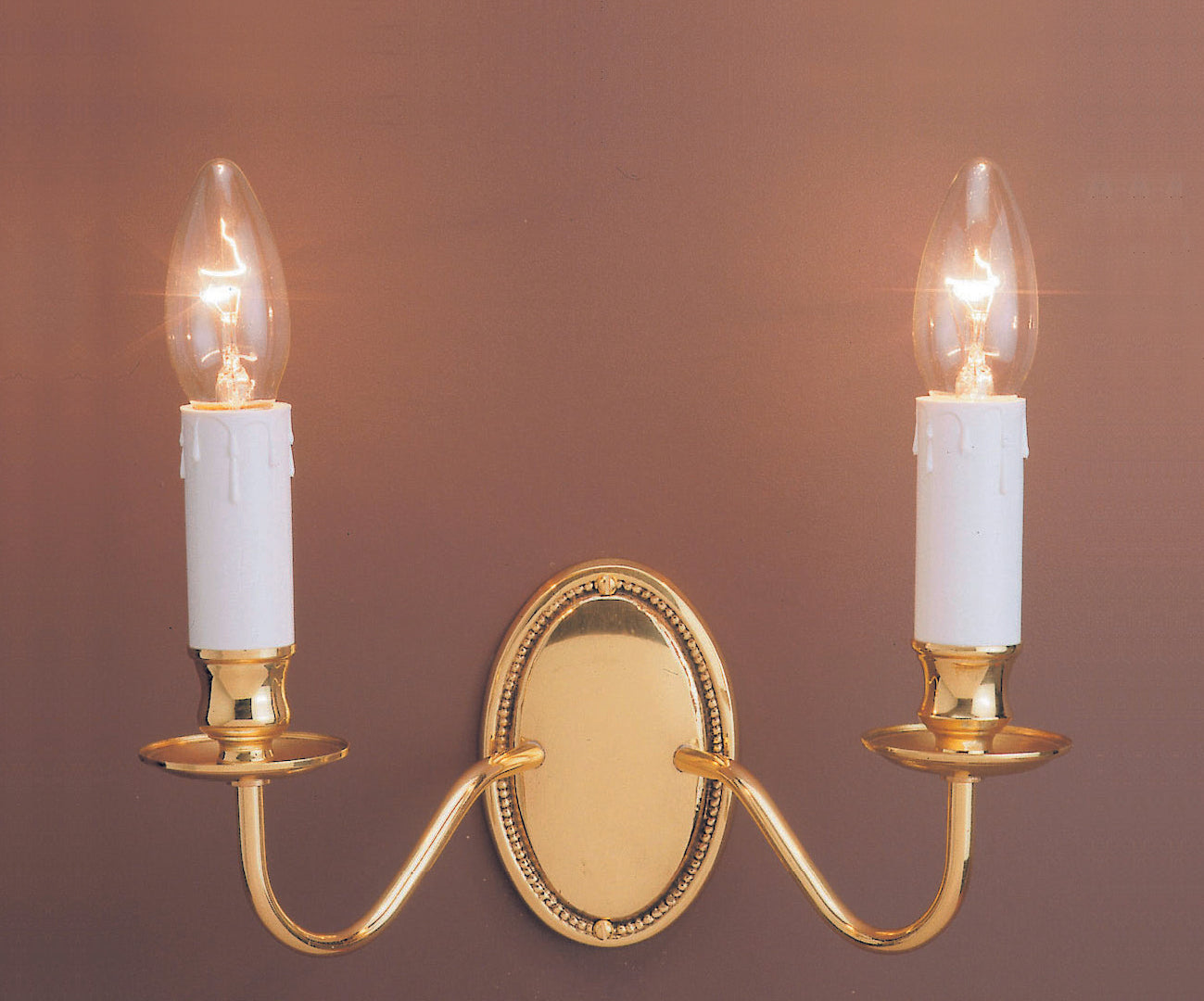 Impex - Georgian 2 Light Wall Light - Polished Brass