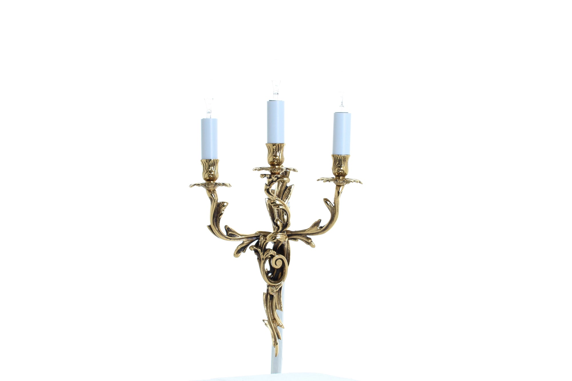 Impex - Louis 3 Light Wall Light - Polished Brass