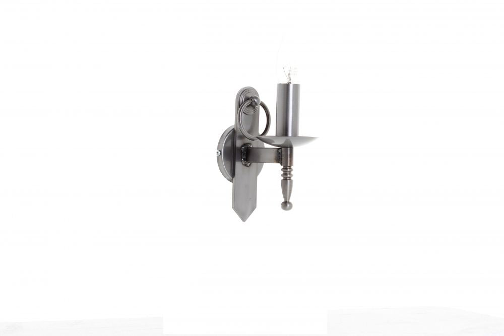 Impex - Mitre 1 Light Wall Light - Sterling