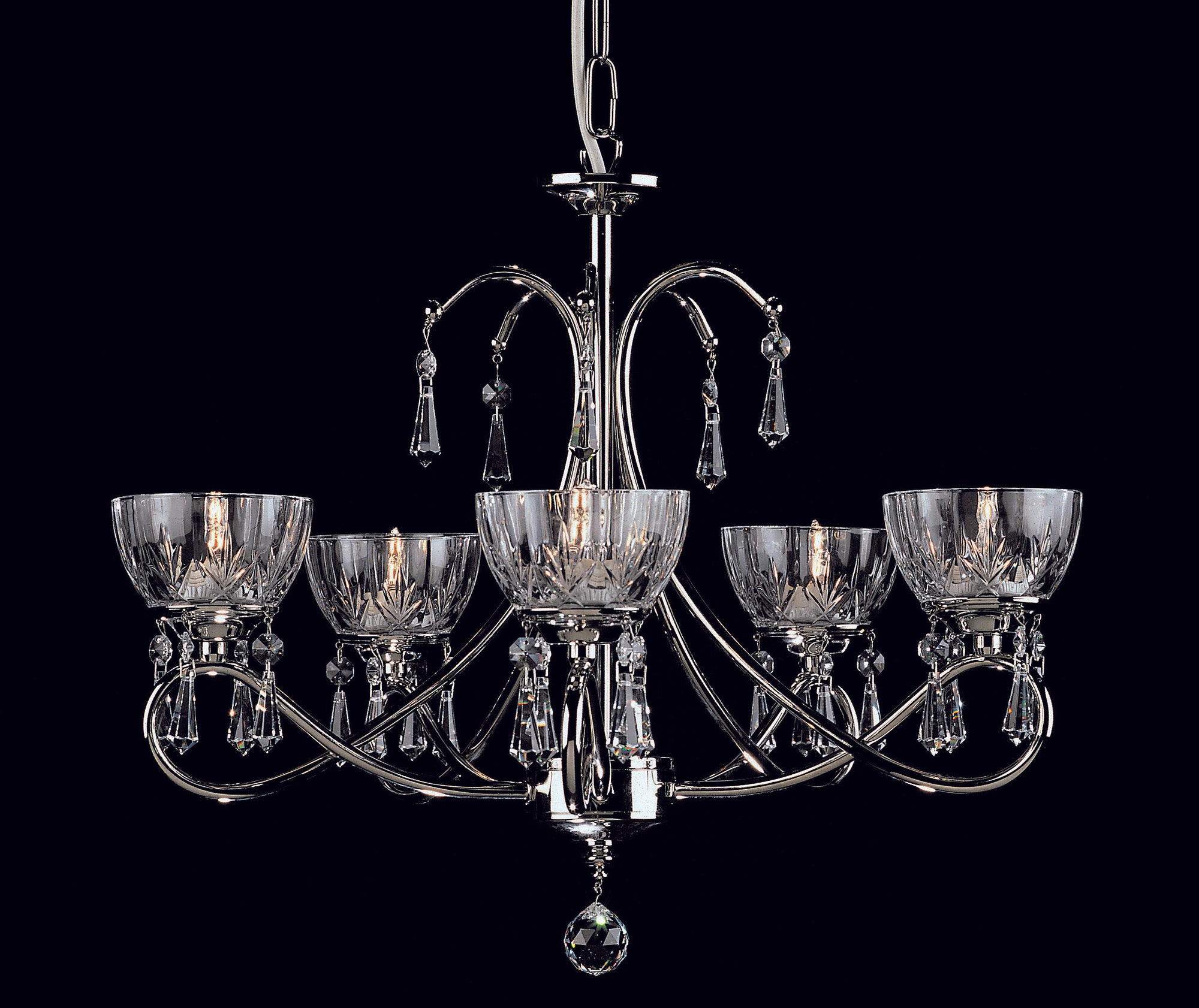 Impex - Vincenza 5 Light Crystal - Nickel