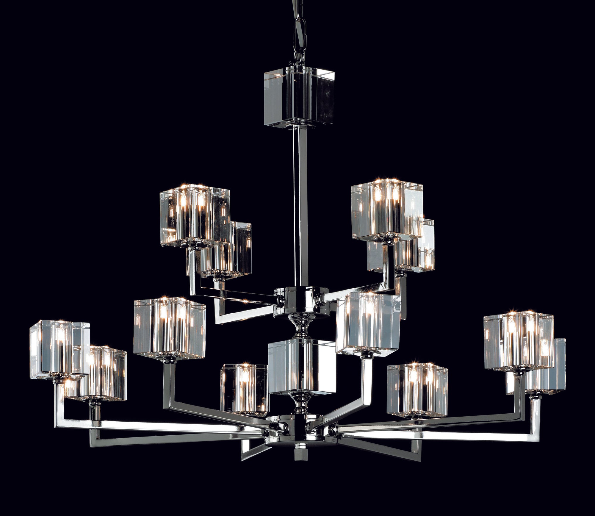 Impex - Cube Modern Halogen 12 Light - Nickel