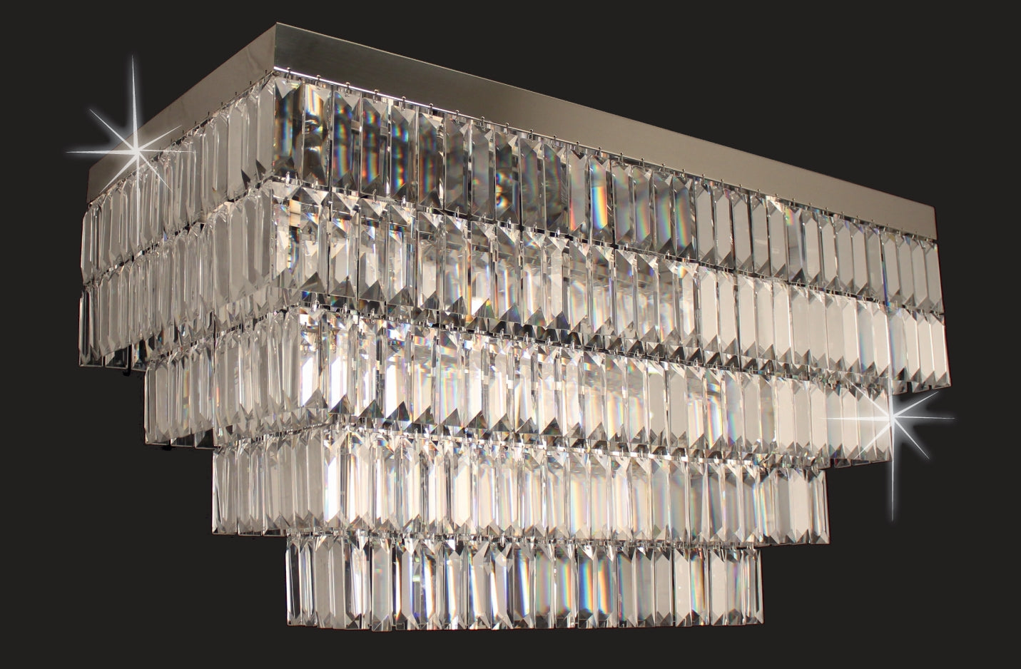 Impex Lighting - Crystal Square Chandelier - Chrome